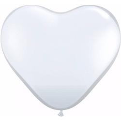 Foto van 25x hart ballonnen wit - ballonnen