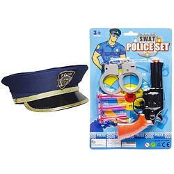Foto van Politie speelgoed set 5-delig inclusief pet voor kinderen - speelgoedpistool