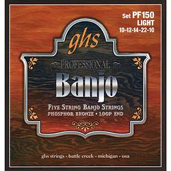 Foto van Ghs pf150 phosphor bronze 5-string light snarenset banjo