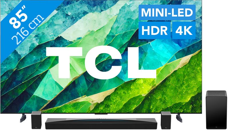 Foto van Tcl qd mini-led 85c81b (2024) + soundbar