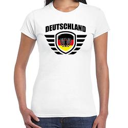 Foto van Deutschland landen / voetbal t-shirt wit dames - ek / wk voetbal l - feestshirts