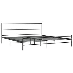 Foto van The living store bedframe metaal zwart 180x200 cm - bed