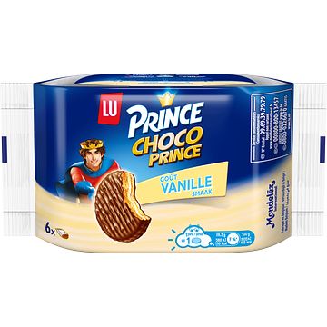 Foto van Lu prince choco prince koeken met chocolade en vanille 170g bij jumbo