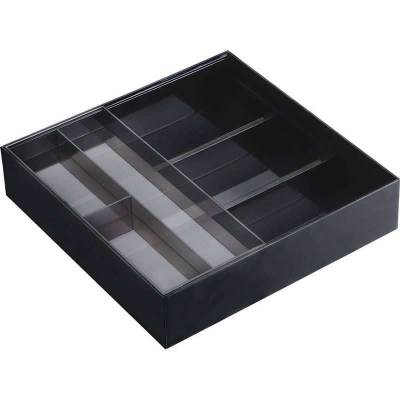 Foto van Yamazaki extendable drawer organizer with slide - tower - black