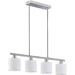 Foto van Led hanglamp - trion torry - e14 fitting - rechthoek - mat nikkel - aluminium