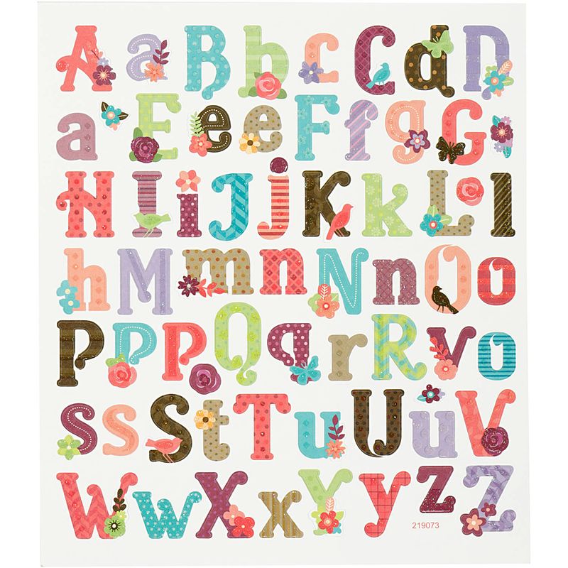 Foto van Packlinq stickers. alfabet. 15x16.5 cm. 1 vel