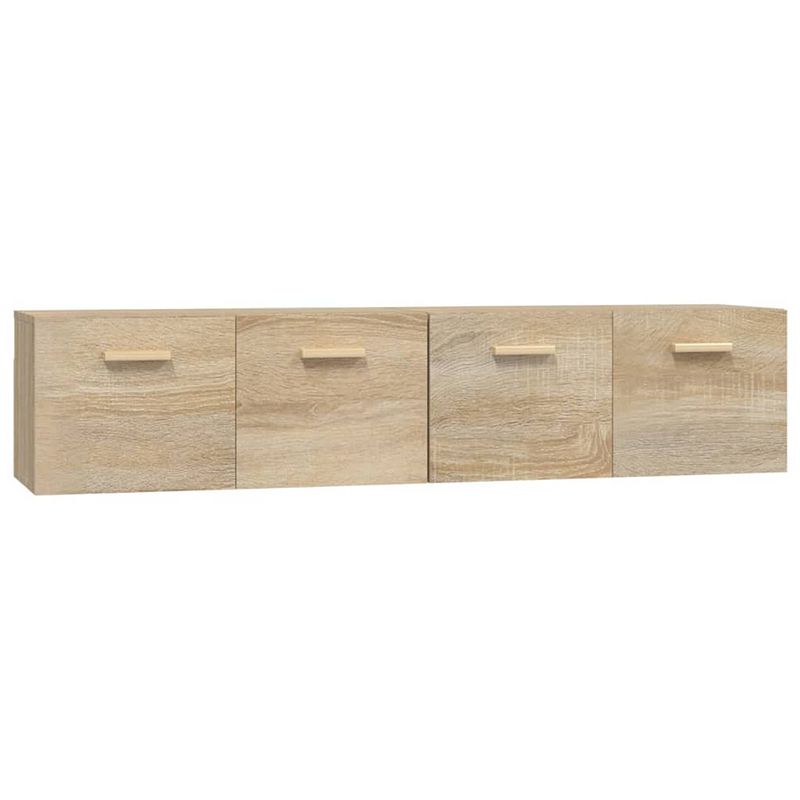 Foto van The living store wandkast - sonoma eiken - 80 x 35 x 36.5 cm - bewerkt hout