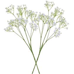 Foto van 2x stuks kunstbloemen gipskruid/gypsophila takken wit 70 cm - kunstbloemen