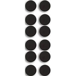 Foto van Zeller whiteboard/koelkast magneten extra sterk - 12x - mat zwart - magneten