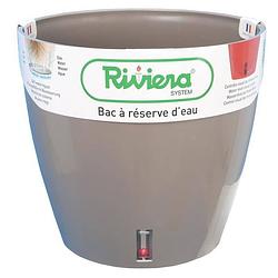 Foto van Riviera eva nieuwe ronde plastic pot - ø 46 cm - 49 l - taupe