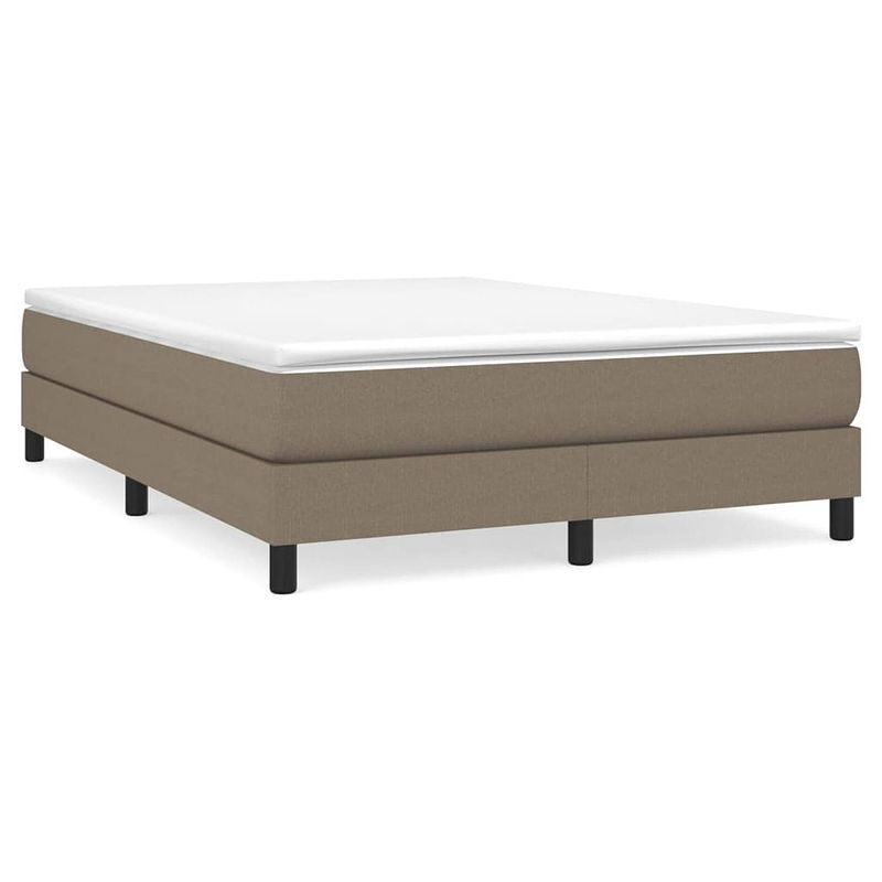 Foto van Vidaxl boxspringframe stof taupe 140x190 cm