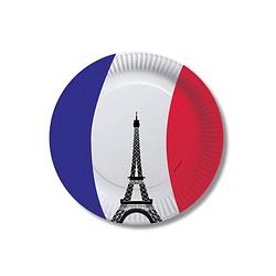 Foto van Frankrijk vlag wegwerp bordjes 30x stuks - feestbordjes