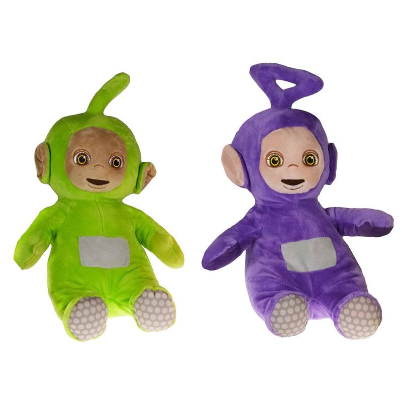 Foto van Pluche teletubbies speelgoed set knuffel tinky winky en dipsey 30 cm - knuffelpop