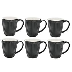 Foto van Greengate koffiemok alice donker grijs 300 ml - 6 stuks