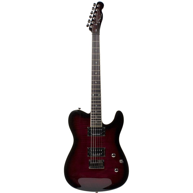 Foto van Fender special edition custom tele fmt hh black cherry burst