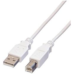 Foto van Value usb-kabel usb 2.0 usb-a stekker, usb-b stekker 1.80 m wit afgeschermd 11.99.8819