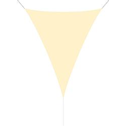 Foto van Hanse® schaduwdoek driehoek gelijkbenig waterdoorlatend 5x6x6 m creme