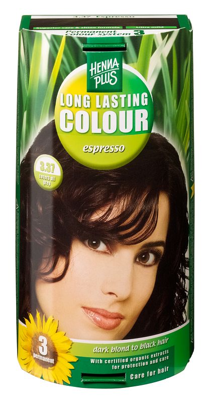 Foto van Hennaplus 3.37 espresso long lasting colours 100ml