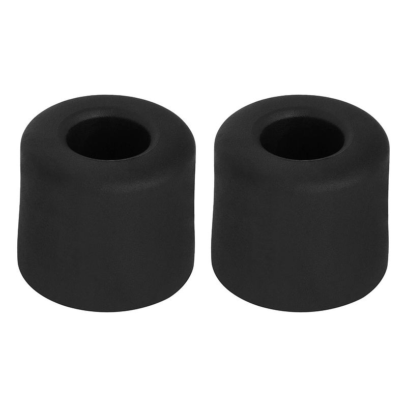 Foto van Deltafix deurbuffer - 2x - deurstopper - zwart - rubber - 30 x 25 mm - deurstoppers