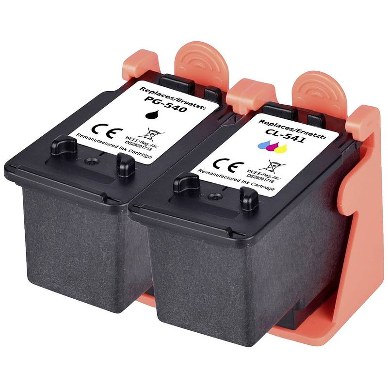 Foto van Renkforce inkt combipack vervangt canon pg-540 + cl-541 (5225b006) compatibel combipack zwart, cyaan, magenta, geel rf-i-c-pg540cl540bcmy2pk rf-5628790