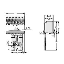 Foto van Wago 2091-1112/000-1000 male behuizing-board 2091 totaal aantal polen: 12 rastermaat: 3.50 mm 50 stuk(s)