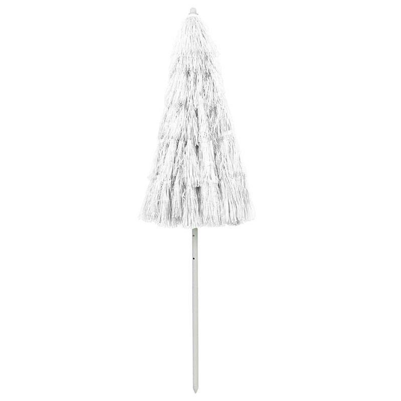 Foto van The living store hawaï parasol - 240 cm - uv-beschermend polyester - verstelbaar - wit