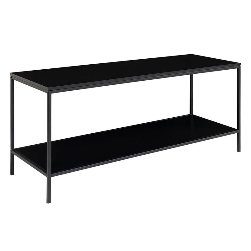Foto van Vita tv-meubel met 2 planken, zwart.