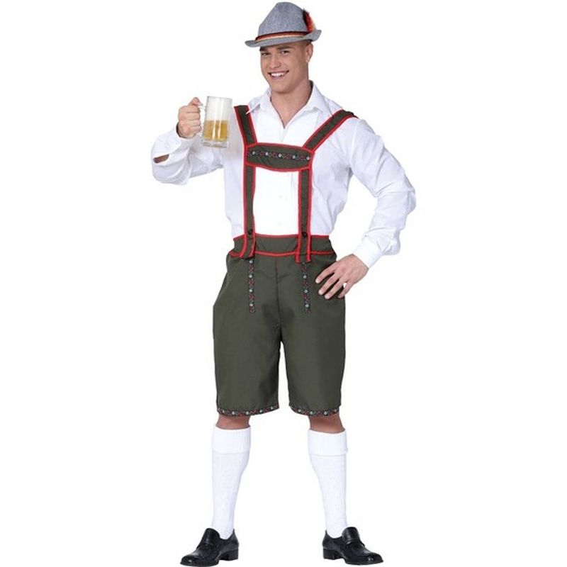 Foto van Oktoberfest - oktoberfest lederhosen kostuum voor heren inclusief bretels l (52-54)