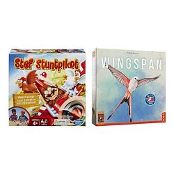 Foto van Spellenbundel - 2 stuks - stef stuntpiloot & party & wingspan