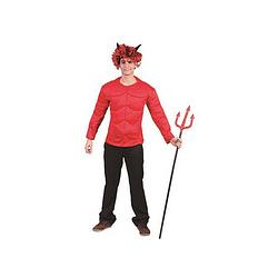 Foto van Rode spieren shirts voor volwassenen one size - carnavalskostuums