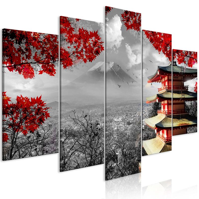 Foto van Artgeist japanese adventure wide canvas schilderij