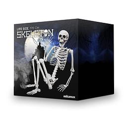 Foto van Human size skelet - 170cm - realistisch design - halloween decoratie - levensecht lijkend skelet - original