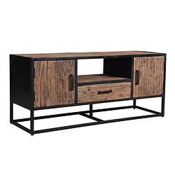 Foto van Livingfurn - tv meubel dakota 150 cm - riverwood / gecoat staal