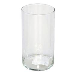 Foto van Gerimport bloemenvaas cilinder - helder glas - d10 x h25 cm - vazen
