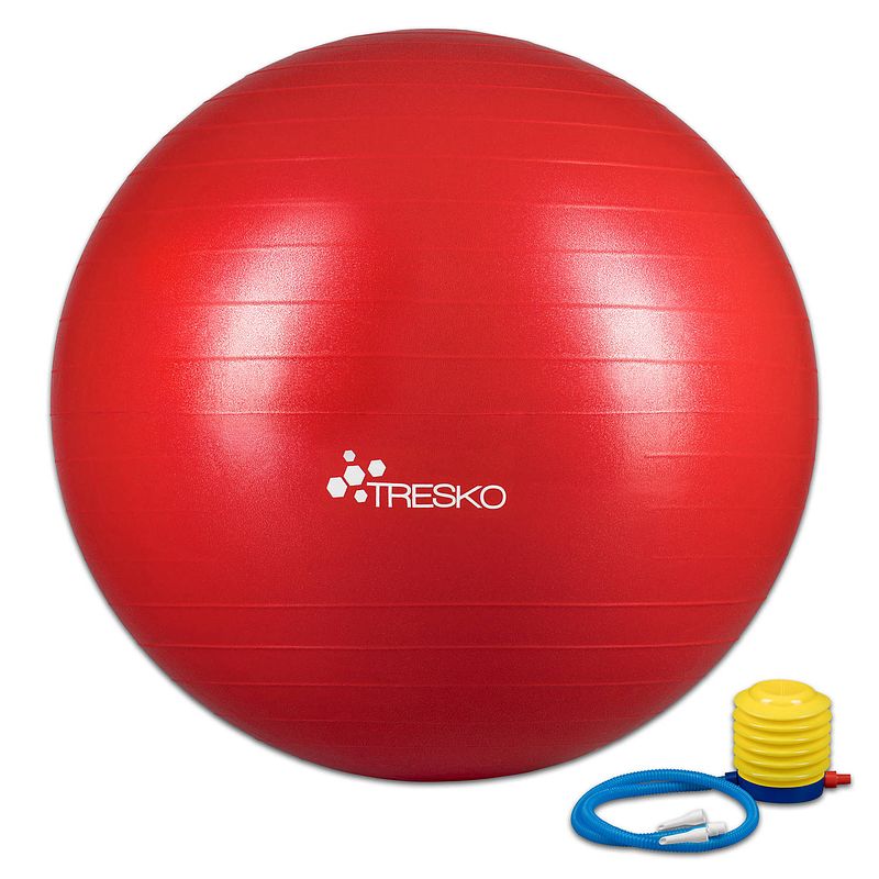 Foto van Yogabal groen 55 cm, trainingsbal, pilates, gymbal