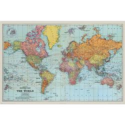 Foto van Pyramid stanfords general map of the world colour poster 91,5x61cm