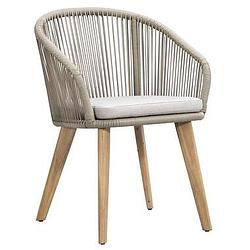 Foto van Diningstoel nant wicker/acacia taupe 86x61x60 cm - leen bakker