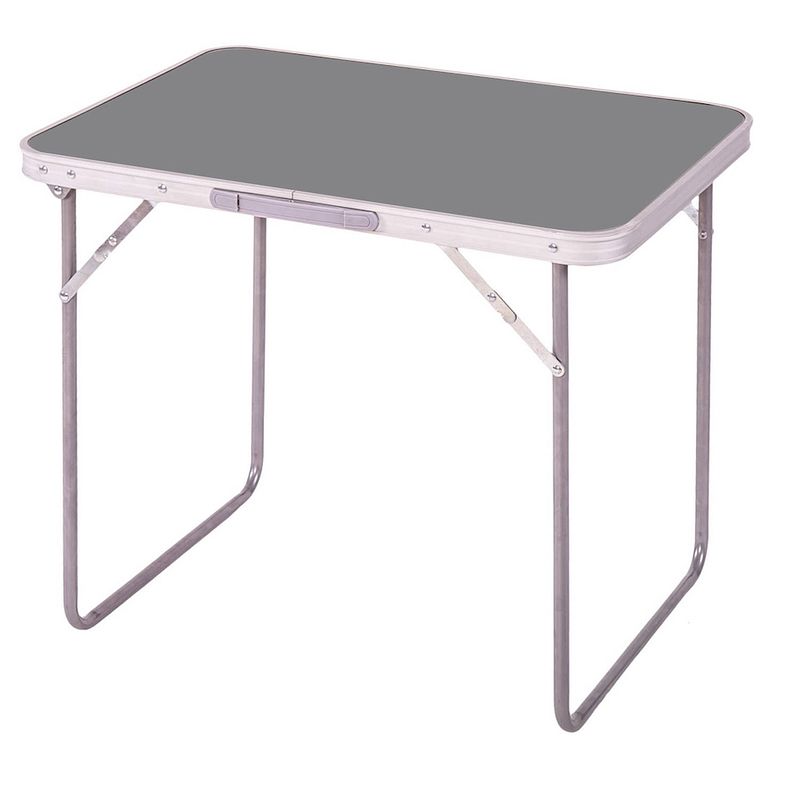 Foto van Sunnydays camping tafel - aluminium - opvouwbaar - grijs - l80 x b60 x h70 cm - bijzettafels - campingtafels