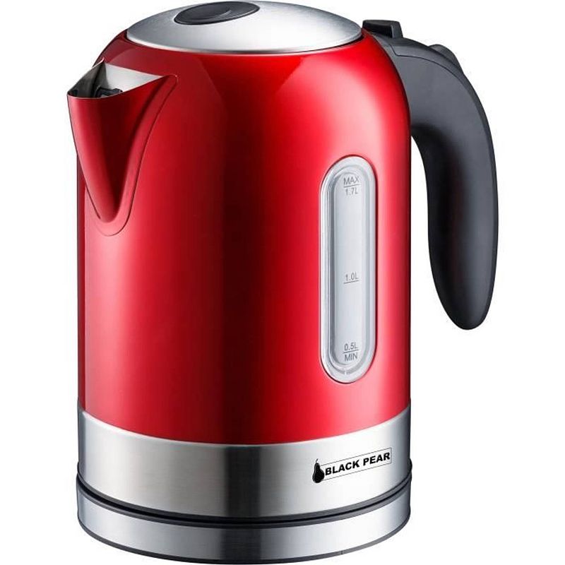 Foto van Blackpear bsf 1740 waterkoker 1.7l - 2200w - roestvrij staal rood