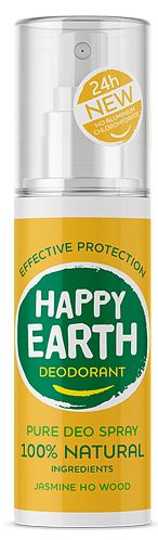 Foto van Happy earth 100% natuurlijke deo spray jasmine ho wood