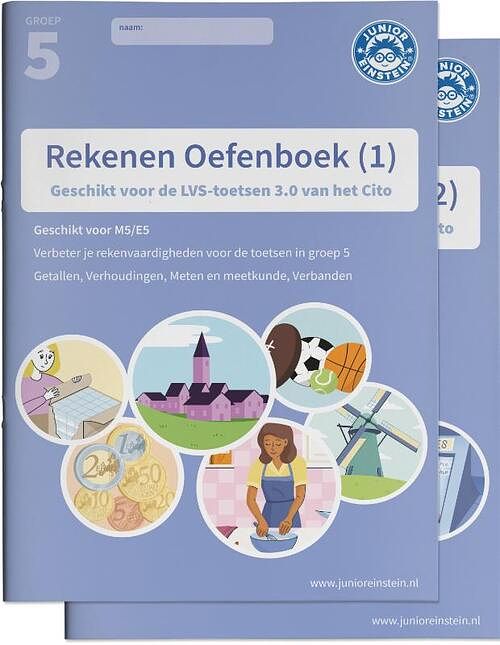 Foto van Rekenen oefenboek set deel 1 en 2 groep 5 - paperback (9789493128583)