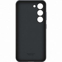 Foto van Samsung galaxy s23 back cover leer zwart