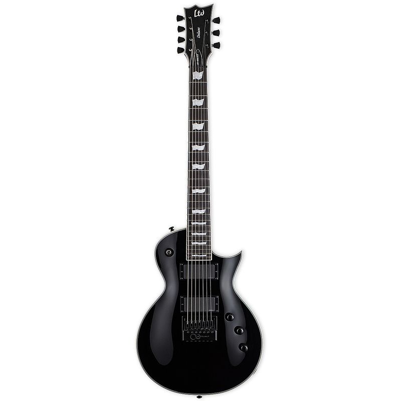 Foto van Esp ltd ec-1007 evertune black 7-snarige elektrische gitaar