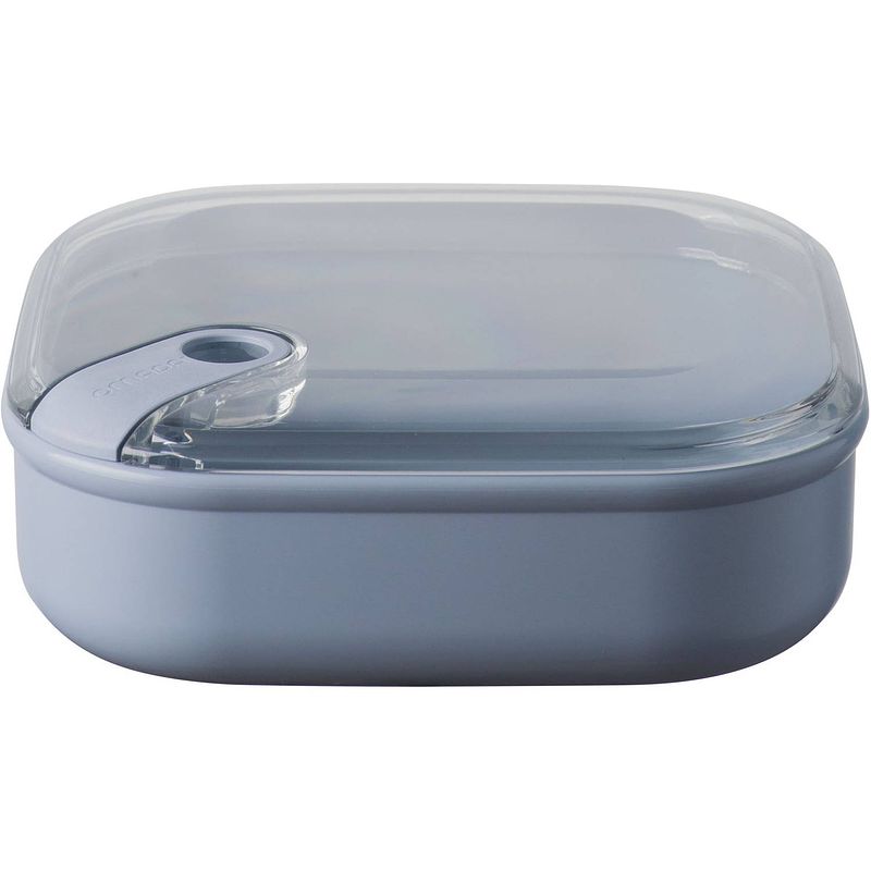 Foto van Omada - lunchbox, vierkant, laag, blauw, 1 l - omada pull box
