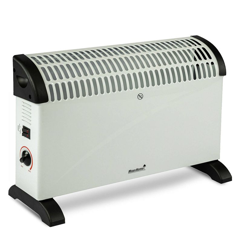 Foto van Maxxhome elektrische convector kachel - 750 / 1250 / 2000 watt - verstelbare thermostaat - wit