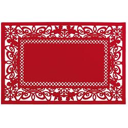 Foto van Clayre & eef placemat 45x30 cm rood - rood - stof