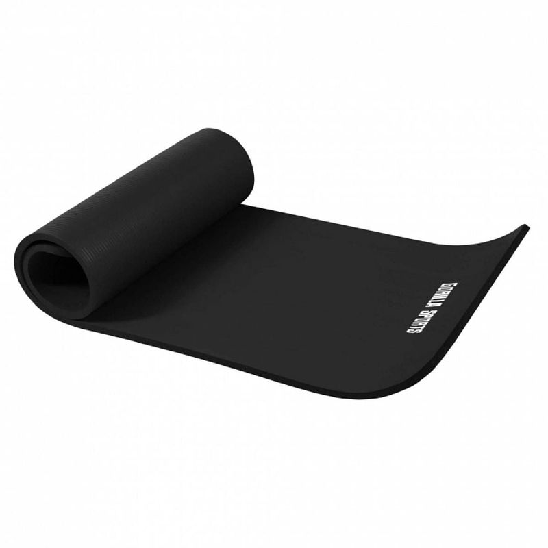 Foto van Gorilla sports zwart - yogamat deluxe 190 x 60 x 1,5 cm