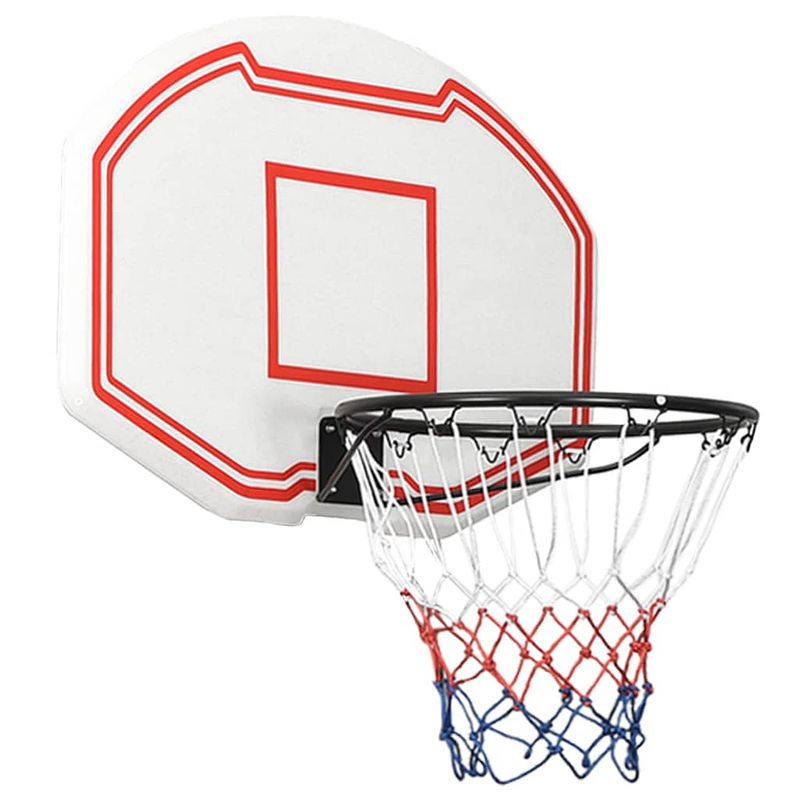 Foto van Vidaxl basketbalbord 90x60x2 cm polyetheen wit