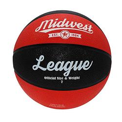 Foto van Midwest basketball league rubber zwart/rood maat 5