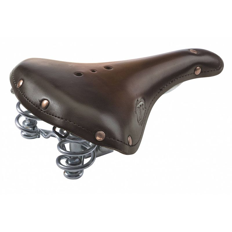 Foto van Selle monte grappa zadel old frontiers classic 28 cm veer dbruin